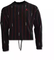 Air Jordan Essential flisinis viršutinis drabužis moterims, juoda/ryškiai raudona - DJ2623-010