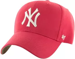 Kepurė 47 Brand MLB NY New York Yankees Paaukštinta Pagrindinė Rožinė Vaikiška Beisbolo Kepuraitė - B-RAC17CTP-BE-KID