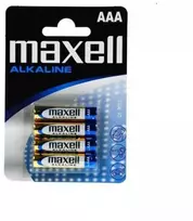 LR03 MAXELL AAA tipo baterijos, 4 vnt. lizdinėje pakuotėje