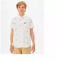 RIP CURL Hula Breach marškiniai berniukams, balti