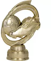 Auksinė plastikinė figūrėlė – futbolo kamuolys