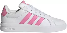 Vaikiški laisvalaikio bateliai Adidas Grand Court 3.0, balti su rožine spalva, HP3528