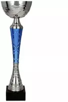 TUMAS BL sidabrinės-mėlynos metalo puodelis