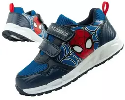 Leomil vaikiški lengvi Spiderman sportiniai bateliai su lipukais, juodos ir mėlynos spalvos