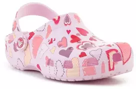 CROCS CLASSIC VDAY CLOG KIDS Rožinis MILK/HEARTS 209754-7CI vaikiški klumpės