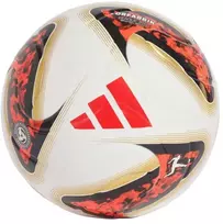 Futbolo kamuolys adidas Bundesliga 26/27 Torfabrik League J350 baltas-oranžinis-auksinis HY5058