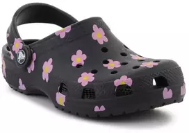 CROCS CLASSIC FLOWER CLOG K Juodas vaikiškos klumpės, 212670-001