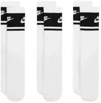 Nike Everyday Elevated ilgos kojinės, 3 poros, baltos ir juodos spalvos, IM7949 901