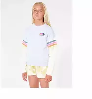 Džemperis RIP CURL Surf Revival Crew – mergaitėms – šviesiai pilkas