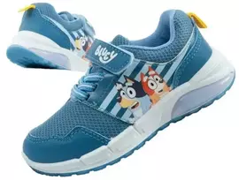 Vaikiški sportiniai bateliai Leomil Bluey, lengvi, su „Velcro“ užsegimu, LED lemputėmis, mėlyni