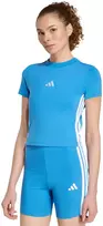 Moteriški marškinėliai adidas Essentials 3-Stripes Slim Baby jasnoniebieska KD2341 (S)