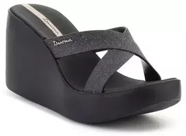 IPANEMA HIGH FASHION II SLIDE moteriškos šlepetės juoda/blizgučiai/smėlio spalva 83646-BQ589