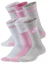 Jaunimo kojinės Nike Everyday Cush Crew baltos, rožinės, pilkos CK7302 905