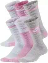 Kojinės Nike Everyday Cush Crew Youth balta, rožinė, pilka CK7302 905 (38-42)