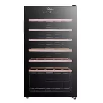 Midea Wine Cooler | MDRW150FGG22W | Energy efficiency class Class G | Free standing | Bottles capacity 34 | Juodas