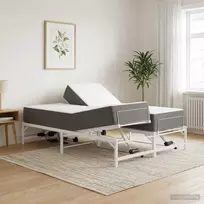 Lova Elektrinis reguliuojamas lovos rėmas Balta 140 x 200 cm Plienas