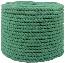 Medvilninė virvė 12 mm 50 m Žalia 100% Medvilnė