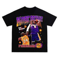 Kobe Bryant veido grafikos marškinėliai Y2K gatvės stiliaus krepšinio marškinėliai medvilniniai S-3XL 4XL