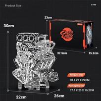 2347PCS Supercar V8 Engine Model Building Block Kits MOC Bricks Block Toys Motor Drive Creative Puzzle Toy for Kid Holiday Gifts