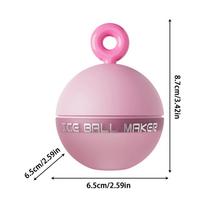 Ice Ball Mold 4 Piece Silicone Reusable Easy Release 6.5cm Round Ice Cubes Mold For Whiskey Cocktail Coffee Beer Cold Drinks rožinė