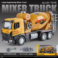 1/18 Scale Crane Engineering Trucks Alloy Diecast Model Children Engineering Truck Toy Desktop Ornaments Gift For Friends Boys