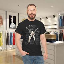 Men's and Women's T-shirts Shibari Jatai Twin Blades Chalkboard Art Dual Kunai Design T-Shirt L