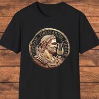 Men's and Women's T-shirts Nero T-Shirt, Dark Humor Roman Emperor Shirt, Ancient Rome Coin Shirt L