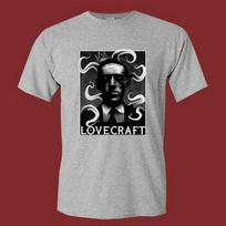 Men's and Women's T-shirts H. P. Lovecraft Horror Poster Men's Grey Size S-5XL XXL