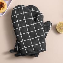 2pc Kitchen Microwave Oven Heat Resistant Gloves Protective Oven Mitts for Cooking Baking and Grilling with Heat Insulation and Non-Slip Design One Size juoda