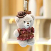 Plush Teddy Bear Keychain With Super Soft Short Plush For Girls Gift And Bag Decoration StyleA