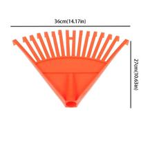 Plastic Weeding Rake Head High Hardness Garden Rake Grain Drying Grass Rake  Lawn Cleaning oranžinė