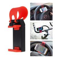 Support voiture pour smartphone - H DE O - Attache au Volant - Noir - Silicone - Universel juoda