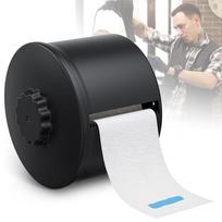 A25F-Barber Neck Strip Holder Dispenser, Black With 5 Rolls Scarf Paper- For Hair Salon, Barber Shop Use juoda
