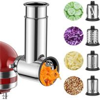 A25F-For Kitchenaid Stand Mixer Slicer& Shredder Attachment In Stainless Steel, Including Cheese Grater Functionality