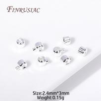 18K Gold Plated Crimp End Beads Accessories Crimp Beads For Jewelry Making Supplies 5 Pieces