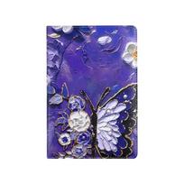 A5 Butterfly Notebook Butterfly Oil Painting Writing Journal Soft Cover Notebook  Daily Journaling tamsiai violetine spalva