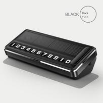 Saulės automobilio telefono numerio plokštės LED apšvietimas Laikinos parkavimo kortelės Paslėptos plokštelės Automobilių stovėjimo aikštelė Sustabdyti kelių numerių parkavimo programėlės juoda