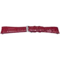 Bracelet montre - MY-MONTRE - pour Rolex Oyster DATEJUST - 20x16 mm - rembourrage 3,4 mm - alligator rouge semi-brillant raudona