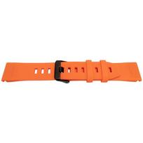 Bracelet montre 22mm - MY-MONTRE - Pour Garmin Fenix 5 / Forerunner 935 - Orange - Silicone - Boucle noire oranžinė
