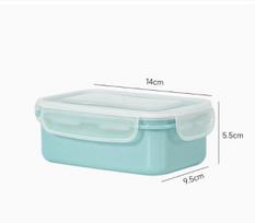 Small Square Blue Bento Box Food Storage Container for Kitchen Lunch one size mėlyna
