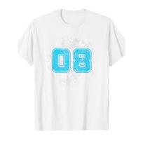 Football Jersey Number 08| Team Player, Casual Round Neck, Short Sleeve, Men'S Printed T-Shirt, School Team Style T-Shirt, Men'S Numbered Jersey S balta