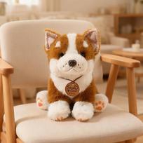 Lifelike Corgi Plush Buddy Corgi Stuffed Dog Fuzzy Bedtime Companion for Whimsical Room Accent Sweet Surprise Gift