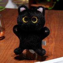 Soft Cat Hand Doll Plush Toys Skin-friendly Interactive Companionship Partner Fluffy Soothing Doll Birthday Present For children