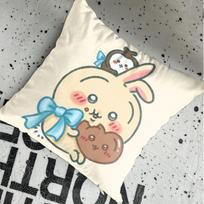 Kawaii C-Chiikawas Christmas Ornaments Cushion Covers Living Room Cushions For Decorative Sofa Sleeping Pillows Cover Peach skin 18*18(CM)-1Pcs