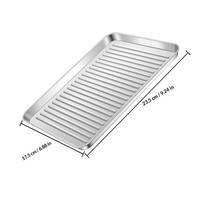 Stainless Steel Baking Pan Multi-Function Nonstick Oven Plate High Temperature Resistant Pizza Bread Dumplings Baking Tray