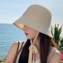 Knitted Women Sun Hat Breathable Bucket Hat Summer Anti-UV Sun Hat Travel Beach Hat Korean Surf Hiking Fisherman Hat For Outdoor smėlis
