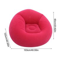 Inflatable Sofa Chair Folding Air Chair Lounger Outdoor Camping Lazy Sofa Couch For Patio Beach Sleeping Relaxing Pool raudona