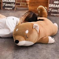 35-95cm Cute Lying Fat Shiba Inu Dog Plush Toy Stuffed Soft Kawaii Animal Cartoon Pillow Lovely Gift for Kids Baby Children 35cm ruda