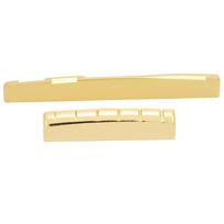 Guitar Nut and Saddle Set Metal Acoustic Brass 6 String Musical Instrument Accessories