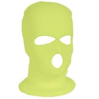 Versatile 3 Hole Balaclava Hood Beanie With Breathable Soft And Comfortable Fit Yellow